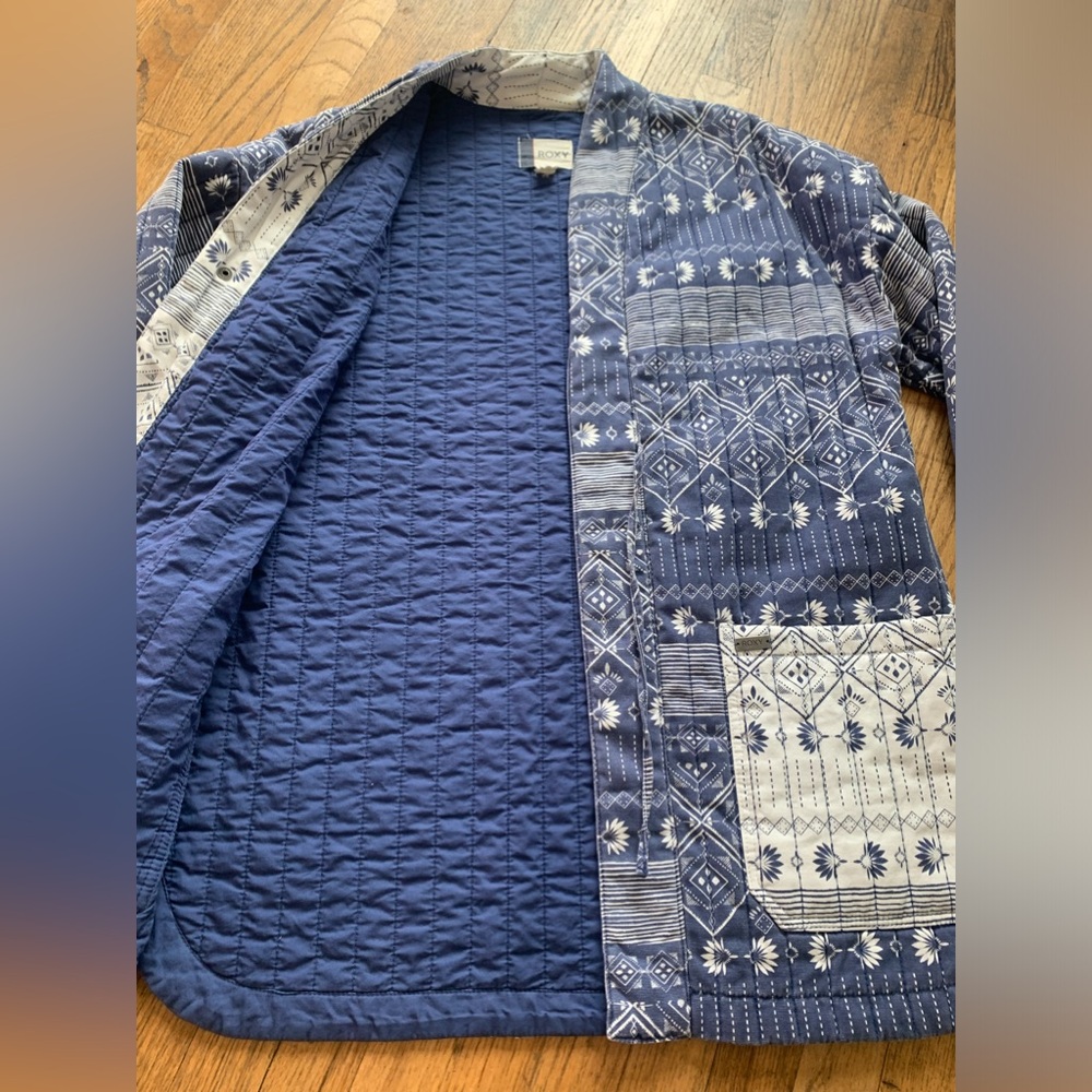 Roxy Blue Patterned Jacket - image 4
